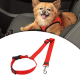 Maxbell Dog Car Seat Belt Practical Durable Leash Lightweight for Hiking Walking Red