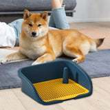 Maxbell Pet Training Toilet Urinal Dog Litter Tray Keep Paws and Floors Clean L Blue