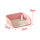 Maxbell Pet Training Toilet Urinal Dog Litter Tray Keep Paws and Floors Clean L Pink