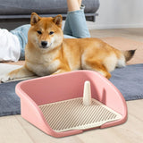 Maxbell Pet Training Toilet Urinal Dog Litter Tray Keep Paws and Floors Clean L Pink