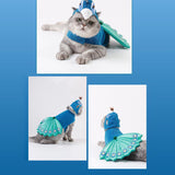 Maxbell Cat Peacock Costume Hat Breathable Pet Clothes for Puppy Party wearing