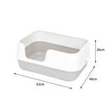 Maxbell Cat Litter Box Tray Toilet Semi Enclosed Anti Splash Durable for Small Pets