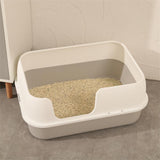 Maxbell Cat Litter Box Tray Toilet Semi Enclosed Anti Splash Durable for Small Pets