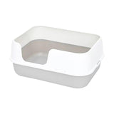 Maxbell Cat Litter Box Tray Toilet Semi Enclosed Anti Splash Durable for Small Pets