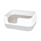 Maxbell Cat Litter Box Tray Toilet Semi Enclosed Anti Splash Durable for Small Pets