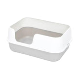 Maxbell Cat Litter Box Tray Toilet Semi Enclosed Anti Splash Durable for Small Pets