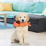 Maxbell Dog Squeaky Toy Chewing Toy Cleaning Tool Soft Plush for Small Large Dogs orange