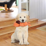 Maxbell Dog Squeaky Toy Chewing Toy Cleaning Tool Soft Plush for Small Large Dogs orange