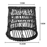 Maxbell Classic Ceiling Pendant Light Shade Modern Decoration for Home Living Room Black 11X13X15.5cm