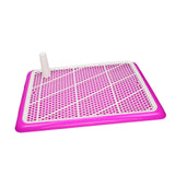 Maxbell Puppy Dog Toilet with Urinary Column Reusable for pet Supplies Outdoor Pink