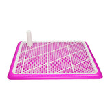 Maxbell Puppy Dog Toilet with Urinary Column Reusable for pet Supplies Outdoor Pink