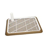 Maxbell Puppy Dog Toilet with Urinary Column Reusable for pet Supplies Outdoor Brown