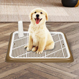 Maxbell Puppy Dog Toilet with Urinary Column Reusable for pet Supplies Outdoor Brown