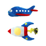 Maxbell Dogs Squeaker Chewing Toy Puppy Playing Soft for Medium Dogs Large Cats airplane