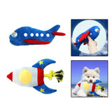 Maxbell Dogs Squeaker Chewing Toy Puppy Playing Soft for Medium Dogs Large Cats airplane