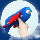 Maxbell Dogs Squeaker Chewing Toy Puppy Playing Soft for Medium Dogs Large Cats airplane