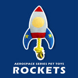 Maxbell Dogs Squeaker Chewing Toy Puppy Playing Soft for Medium Dogs Large Cats rocket