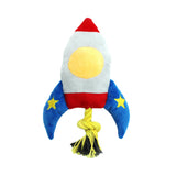 Maxbell Dogs Squeaker Chewing Toy Puppy Playing Soft for Medium Dogs Large Cats rocket
