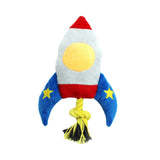 Maxbell Dogs Squeaker Chewing Toy Puppy Playing Soft for Medium Dogs Large Cats rocket