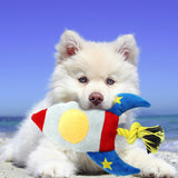 Maxbell Dogs Squeaker Chewing Toy Puppy Playing Soft for Medium Dogs Large Cats rocket