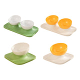 Maxbell Raised Cat Food Bowl Water Drinking Bowl Pet Feeder Waterer Pet Feeding Bowl Green 2 Bowls