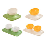 Maxbell Raised Cat Food Bowl Water Drinking Bowl Pet Feeder Waterer Pet Feeding Bowl Green 2 Bowls