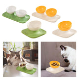 Maxbell Raised Cat Food Bowl Water Drinking Bowl Pet Feeder Waterer Pet Feeding Bowl Green 2 Bowls