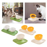 Maxbell Raised Cat Food Bowl Water Drinking Bowl Pet Feeder Waterer Pet Feeding Bowl Green 2 Bowls