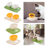 Maxbell Raised Cat Food Bowl Water Drinking Bowl Pet Feeder Waterer Pet Feeding Bowl Green 2 Bowls