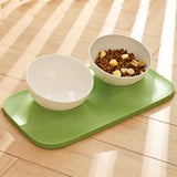 Maxbell Raised Cat Food Bowl Water Drinking Bowl Pet Feeder Waterer Pet Feeding Bowl Green 2 Bowls