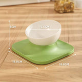 Maxbell Raised Cat Food Bowl Water Drinking Bowl Pet Feeder Waterer Pet Feeding Bowl Green 1 Bowl
