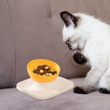 Maxbell Raised Cat Food Bowl Water Drinking Bowl Pet Feeder Waterer Pet Feeding Bowl Yellow 1 Bowl