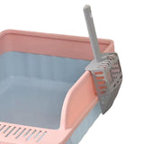 Maxbell Pet Litter Tray Potty Toilet High Sided Cat Litter Box for Small Animals Blue Pink