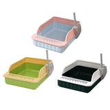 Maxbell Pet Litter Tray Potty Toilet High Sided Cat Litter Box for Small Animals Blue Pink