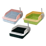 Maxbell Pet Litter Tray Potty Toilet High Sided Cat Litter Box for Small Animals Blue Pink