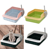 Maxbell Pet Litter Tray Potty Toilet High Sided Cat Litter Box for Small Animals Blue Pink