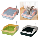 Maxbell Pet Litter Tray Potty Toilet High Sided Cat Litter Box for Small Animals Blue Pink