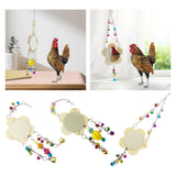 Maxbell Hens Chicken Mirror Toy with Bell Holder Chicken Xylophone Toy for Roosters 139g