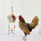 Maxbell Hens Chicken Mirror Toy with Bell Holder Chicken Xylophone Toy for Roosters 139g
