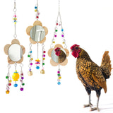 Maxbell Hens Chicken Mirror Toy with Bell Holder Chicken Xylophone Toy for Roosters 139g