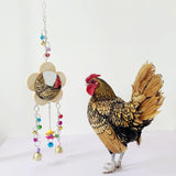 Maxbell Hens Chicken Mirror Toy with Bell Holder Chicken Xylophone Toy for Roosters 139g