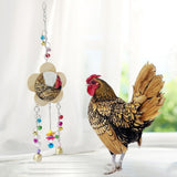 Maxbell Hens Chicken Mirror Toy with Bell Holder Chicken Xylophone Toy for Roosters 139g