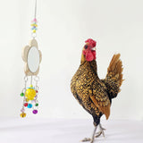 Maxbell Hens Chicken Mirror Toy with Bell Holder Chicken Xylophone Toy for Roosters 129g