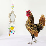 Maxbell Hens Chicken Mirror Toy with Bell Holder Chicken Xylophone Toy for Roosters 129g