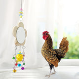 Maxbell Hens Chicken Mirror Toy with Bell Holder Chicken Xylophone Toy for Roosters 129g
