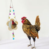 Maxbell Hens Chicken Mirror Toy with Bell Holder Chicken Xylophone Toy for Roosters 113g