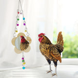 Maxbell Hens Chicken Mirror Toy with Bell Holder Chicken Xylophone Toy for Roosters 113g