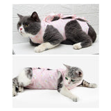 Maxbell Cat Recovery Suit Clothes Breathable for Indoor Cats Dogs Home pink