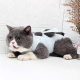Maxbell Cat Recovery Suit Clothes Breathable for Indoor Cats Dogs Home blue