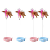 Maxbell Cat Feather Teaser Collar Hands Free Funny Indoor Cats Teasing Wand 1pcs Pink